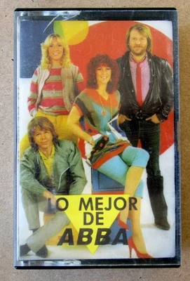 ABBA Lo Mejor De MEGA Rare ARGENTINA CASSETTE 1989 5 songs SUNG IN SPANISH - Image 1 of 4