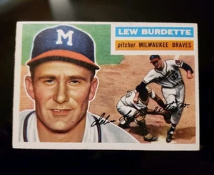 1956 Topps Lew Burdette #219 Gray Back - Bild 1 von 3