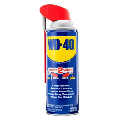 Spray lubricante multiusos original WD-40 Formula 12 oz paquete de 1 con Pajita inteligente Foto 1 de 4