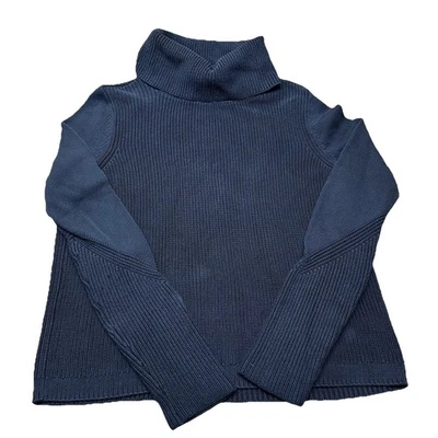 White House Black Market Black Ribbed Knit Thick Turtleneck Sweater | Women’s M - Image 1 of 4