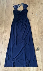 Lauren Ralph Lauren Evening Maxi Dress Size 8 Sequin Formal Wedding Prom - Picture 1 of 12