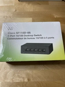 Conmutador de escritorio de 5 puertos Cisco SF110D-05 NUEVO SELLADO - Imagen 1 de 10