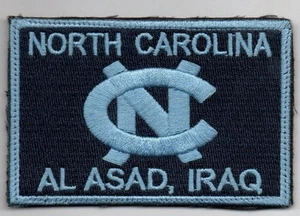 Vintage UNC North Carolina Blue Al Asad, Iraq US Army Issued Uniform Patch RARE - Picture 1 of 1