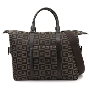 Bolso de Hombro GIVENCHY Boston 2 Vías Nylon Lona Cuero Marrón Negro 90299468 - Imagen 1 de 10