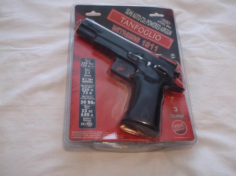 Pistola de ar Tanfoglio Witness 1911 semi automática movida a CO2 BB - Imagem 1 de 4