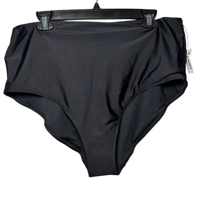 Traje de baño para mujer Old Navy talla grande XXL alto negro cintura alta bikini natación Foto 1 de 4