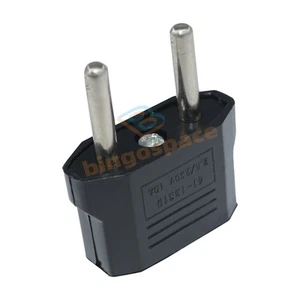 1-100Pc US USA to EU Euro Europe Power Jack Wall Plug Converter Travel Adapter - Picture 1 of 18