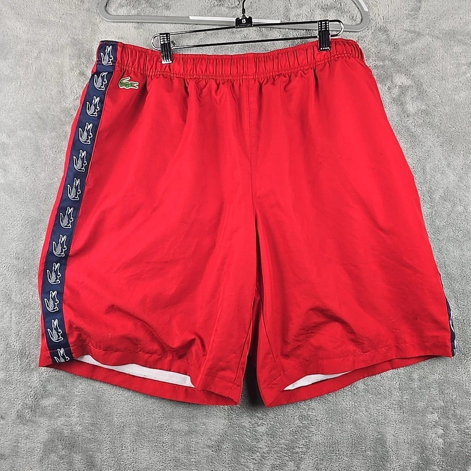 Lacoste плавки мужской размер 2XL красный синий с подкладкой крокодила сундуков Wst 36 X 9 - Изображение 1 из 4