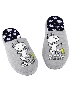 Zapatillas de mula con estampado disperso y personajes gris cacahuetes para mujer - Imagen 1 de 23