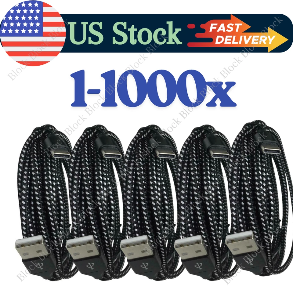 10FT USB-C Type C Cable Fast Charger Long Cord For iPhone 15 16 Pro Samsung Lot - Image 1 of 4