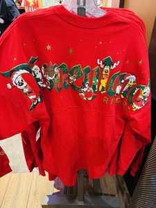 2025 Disneyland D Resort Christmas Spirit Jersey Adult Santa Mickey & Friends - Picture 1 of 2