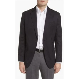 Abrigo deportivo Nordstrom para hombre Tech-Smart ajuste elástico lana negro 38R $299 - Imagen 1 de 4