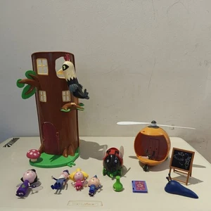 Ben And Holly’s Little Kingdom Woodpecker Elf Tree House & Helicopter & figures - Picture 1 of 11