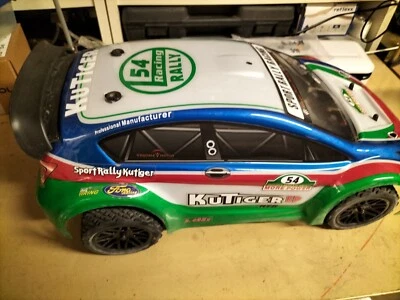 Automodello Off Road 4wd Scala 1:10 Scocca Verde Bianca - Immagine 1 di 4