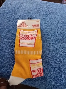 One Pair Of Nissan Cup Noodles Unisex Crew Socks 6-12 Shoe Size - Picture 1 of 6