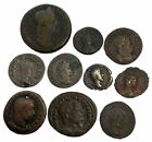 Ancient Roman (10) Including A Worn Sestertius Of Sabina & 3 Silver Coins.