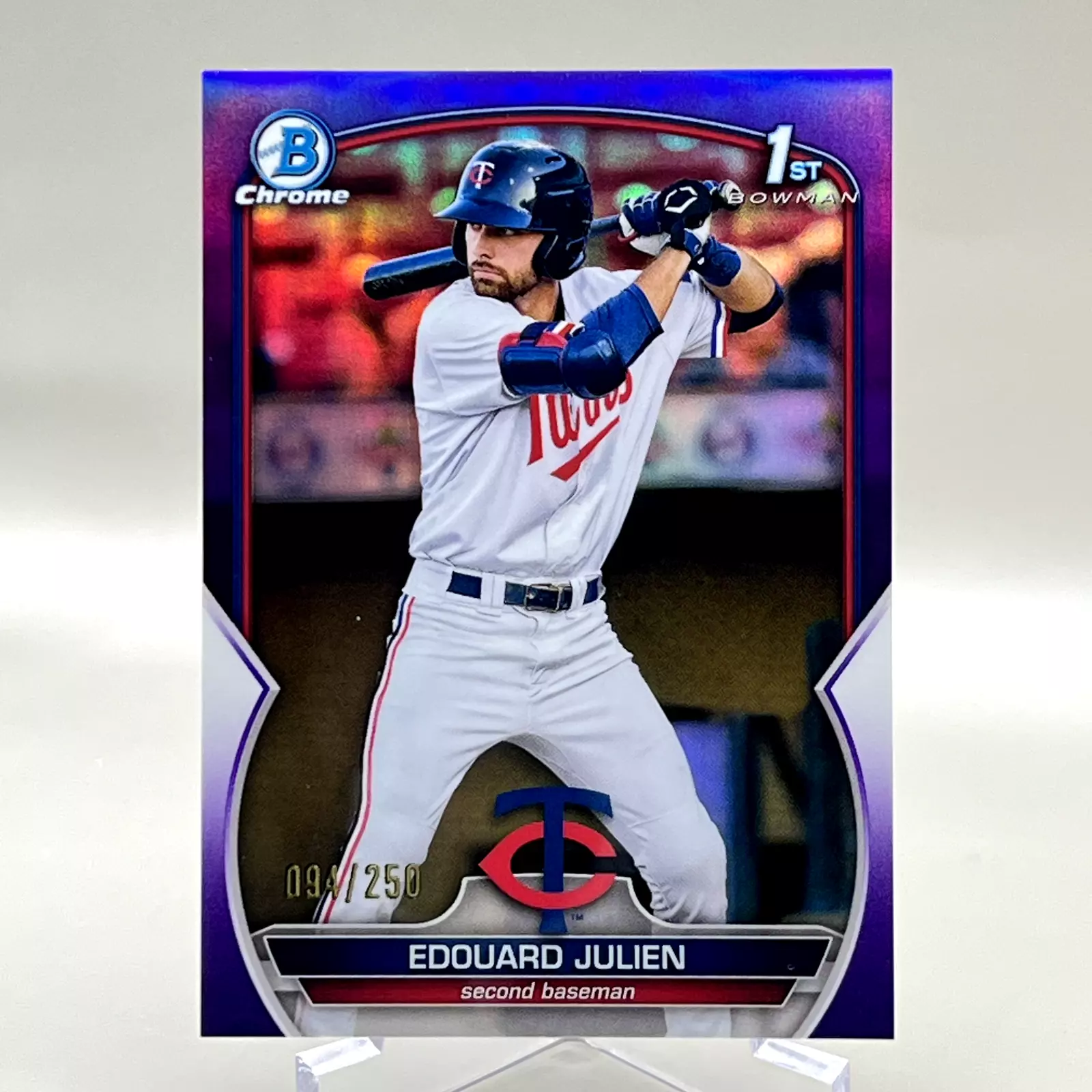 2023 Bowman Chrome 1st EDOUARD JULIEN BCP-82 Purple Refractor /250 Twins