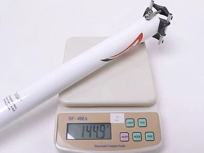 mr-ride 145g,34.9x350 Climax SP02B 3K gloss carbon Seatpost Road MTB Bike White - Image 1 of 4