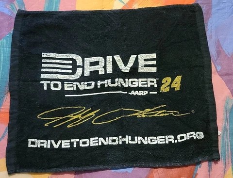 Vintage Jeff Gordon Nascar Hand/Golf Towel NASCAR Drive to End Hunger Cover
