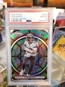 2022 Panini Prizm Tom Brady Stained Glass SSP PSA 10 Buccaneers Goat