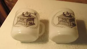 2 Federal Glass MoorMans 1885 Mugs - Picture 1 of 1