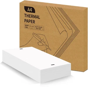 Gefaltetes A4 Thermo Endlospapier 8,5x11" für M08F M832 HPRT-Drucker 100-1000 - Bild 1 von 11