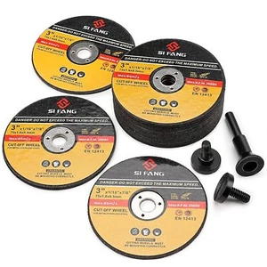 15 Pack 3 Inch Cut Off Wheels with Arbor Mandrel for Metal Cutting - Picture 1 of 7