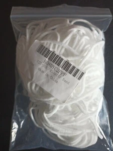 30 Mtrs X 3mm approx Elastic Cord SOFT Round Strap Sewing For Face Mask White - Picture 1 of 1