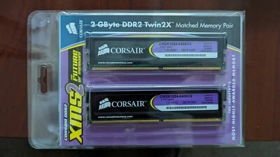 New Corsair XMS2 2GB ( 2x1 GB) DDR2 800 MHz Desktop Memory CM2X1024-6400 - Image 1 of 3