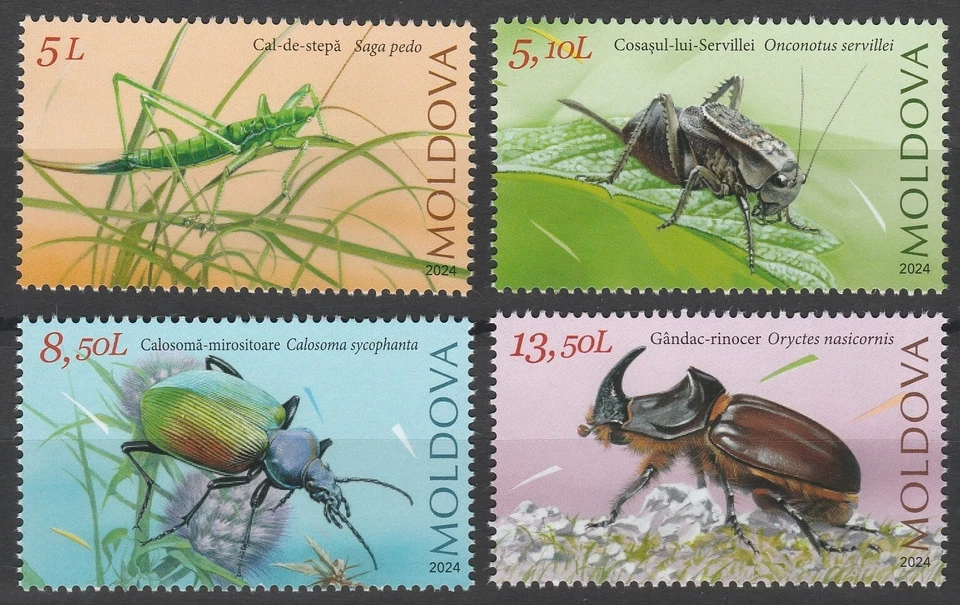 Moldova 2024 Insects 4 MNH stamps - Image 1 of 1