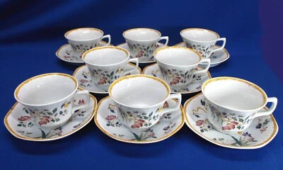 GEORGETOWN COLLECTION 8 XÍCARAS E PIRES DEVON ROSE POR WEDGWOOD - Imagem 1 de 4