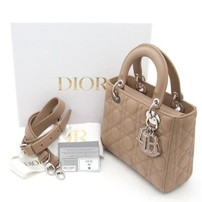 Dior Lady Dior Mini Bag beige M0531 Cannage grained calfskin 2way handbag - Image 1 of 4
