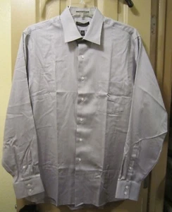 NEW SZ 17 36/37 VAN HEUSEN ROYAL OXFORD GRAY COTTON WRINKLE-FREE DRESS SHIRT - Bild 1 von 9