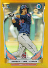 2014 Bowman Chrome Prospects Gold Refractors #BCP67 Anthony Santander /50 - NM