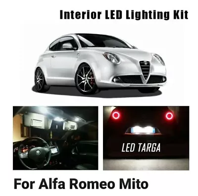 Kit Full Led Interni Alfa Romeo Mito Conversione Completa  + Led Targa Canbus • 15.90€