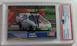 John Force Signed 1991 Pro Set Trading Card PSA/DNA Autographed NHRA Drag Racing - Picture 1 of 1