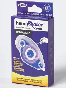 2 x U-Craft Handy Tape Roller 25m Removable Double Sided Adhesive Tape 202190 - Picture 1 of 3