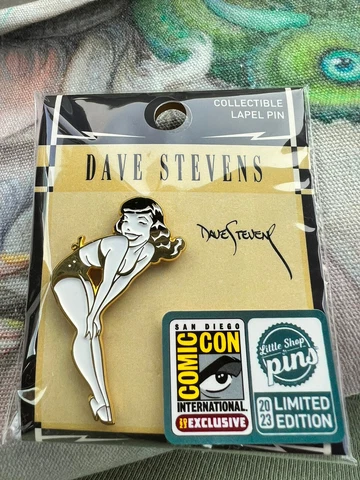 SDCC 2023 Little Shop Of Pins The Rocketeer Betty Page Pin Cover