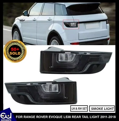 2 X LED SMOKED REAR TAIL LIGHT LAMPS FOR LAND RANGE ROVER EVOQUE L538 2011-2020 - Image 1 of 4