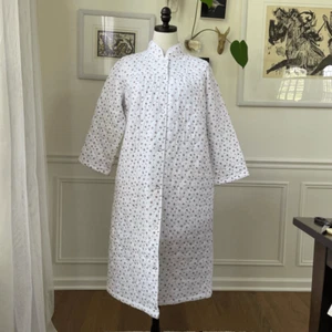 NWOT The Vermont Country Store Double-Quilted Long Cotton Flannel Robe $110 S 6 - Picture 1 of 9