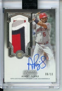 2023 Topps Dynasty Albert Pujols #DAPB-AP1 JUEGO USADO PARCHE AUTO ÁNGELES 6/10 - Imagen 1 de 2