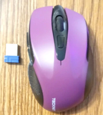 Tecknet Wireless Mouse Optical Purple 6 Button Model M003 NEW - Image 1 of 4