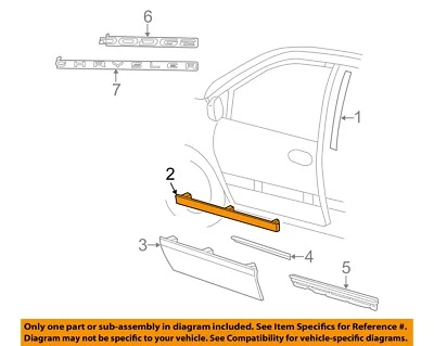 Moldura superior exterior puerta delantera caravana CHRYSLER OEM 01-02 RQ44YG7AA Foto 1 de 2