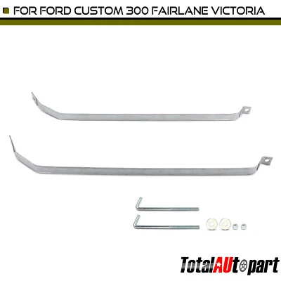 2 correas de tanque de combustible de acero para Ford Galaxie Victoria Sunliner 1959 Thunderbird Foto 1 de 4