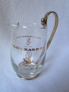 Old Grand Dad Bourbon Whisky Glas Pitcher mit Ausguss Glas-Krug mit Henkel  - Bild 1 von 6
