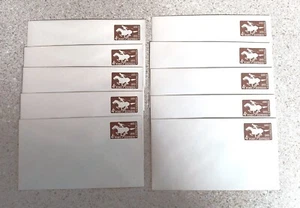 LOT (10) 1960  U.S. U543  4c Pony Express Centennial Issue #6 Regular Envelope  - Picture 1 of 3