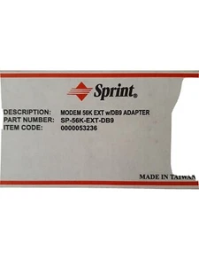 Sprint Modem 56K EXT w/DB9 Adapter - Picture 1 of 11