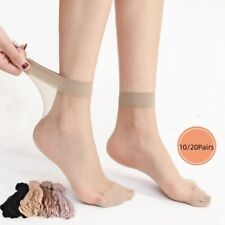 Lot 10/20Pairs Silk Stockings Nylon Elastic Ankle Sheer Short Women Socks Summer