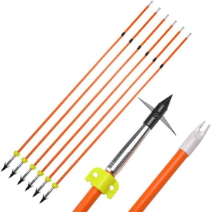 31" Solid Fiberglass Bowfishing Arrows Archery Bow Fishing Hunting Arrowheads - Picture 1 of 10