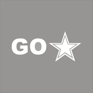 Calcomanía de vinilo Go Dallas Cowboys de 1 color para ventana de la NFL - Imagen 1 de 5